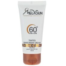 کرم ضد آفتاب رنگی  مدیسان مدل  Tinted SPF 60 مناسب پوست های چرب و معمولی حجم 50 میلی لیتر