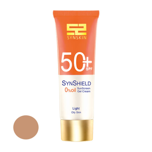 کرم ضد آفتاب رنگی ساین اسکین SPF 50 مدل Syn Shield ‌مناسب برای پوست‌های چرب حجم 50 میلی‌لیتر