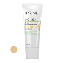 کرم ضد آفتاب رنگی پریم مدل Acnex SPF 60 مناسب پوست های چرب بژ روشن حجم 40 میلی لیتر(انقضا 1406/01)