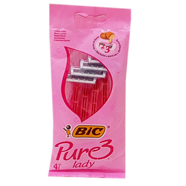 خود تراش بیک مدل pure3 بسته 4 عددی